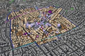 הדמיה של מרכז העיר פתח תקווה לקראת התחדשות עירונית