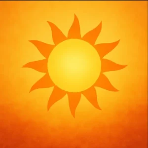 תמונת הדמיה של שמש חמה