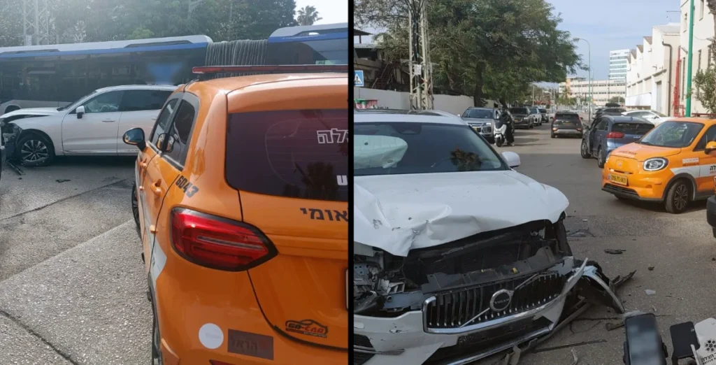 תאונת דרכים ברחוב עמל פתח תקווה - צוותי איחוד הצלה