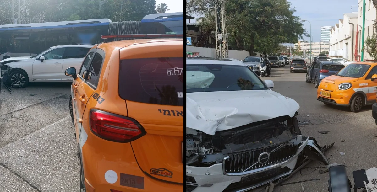 תאונת דרכים ברחוב עמל פתח תקווה - צוותי איחוד הצלה