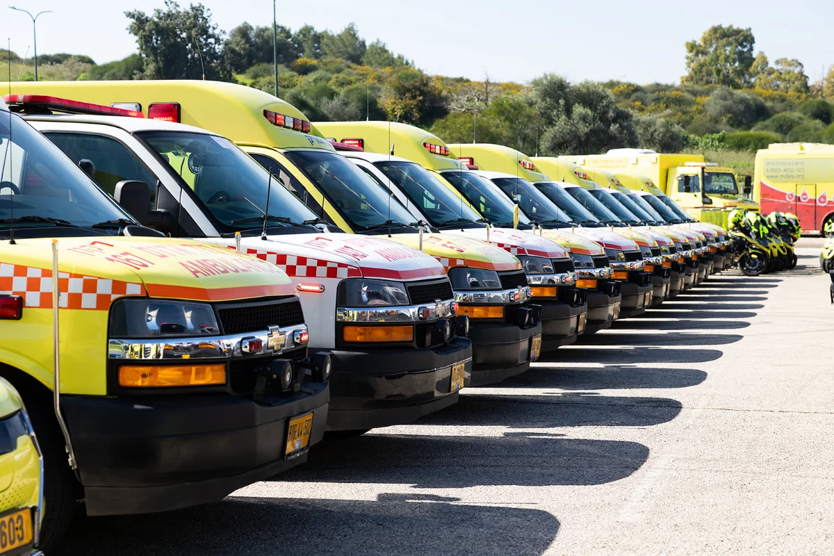 צוותי מד"א מבצעים החייאה בפתח תקווה - בטיחות יום העצמאות