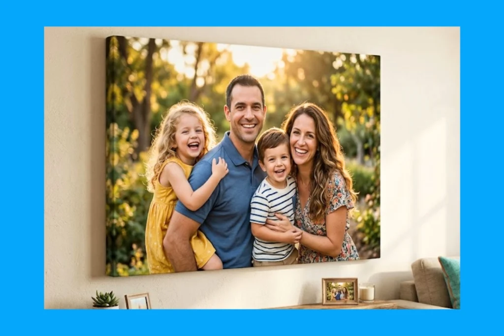 הדפסה על קנבס משפחתי — פוטו פיסי קנבס פתח תקווה