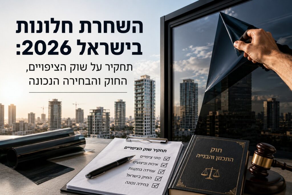 רכב עם ציפוי חלונות כהים – המחשה לתחום השחרת החלונות לרכב בישראל