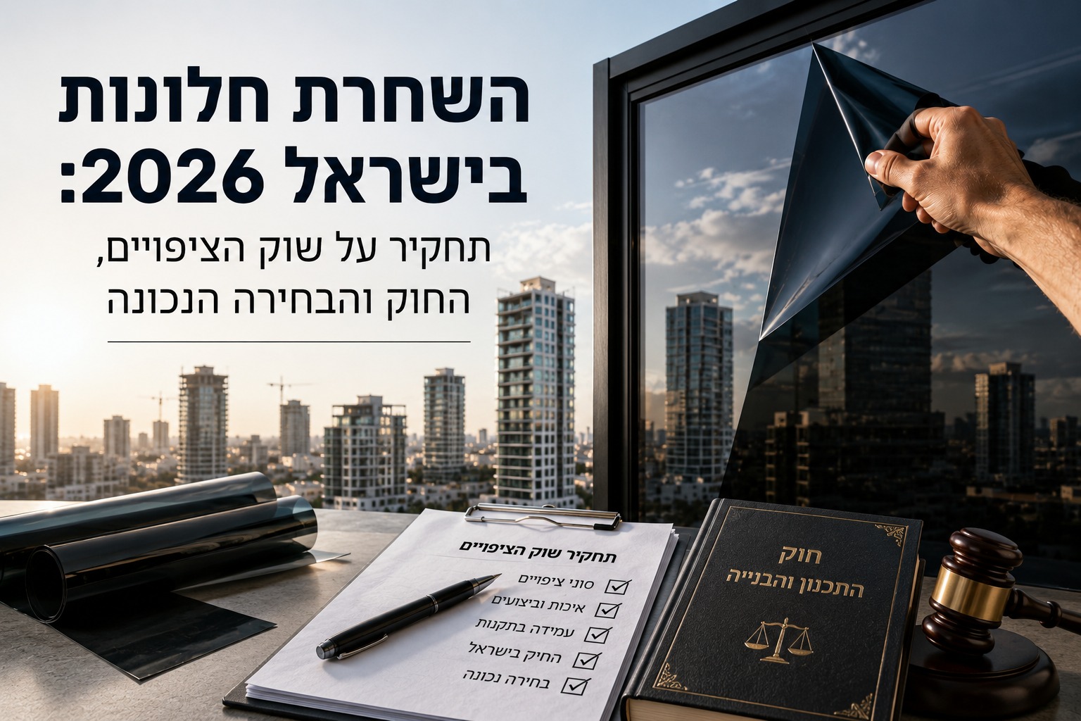 רכב עם ציפוי חלונות כהים – המחשה לתחום השחרת החלונות לרכב בישראל